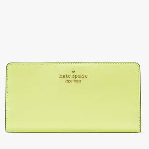 Kate Spade, NWT, Women's, Bi-Fold Wallet, Snap Closure, Color Green